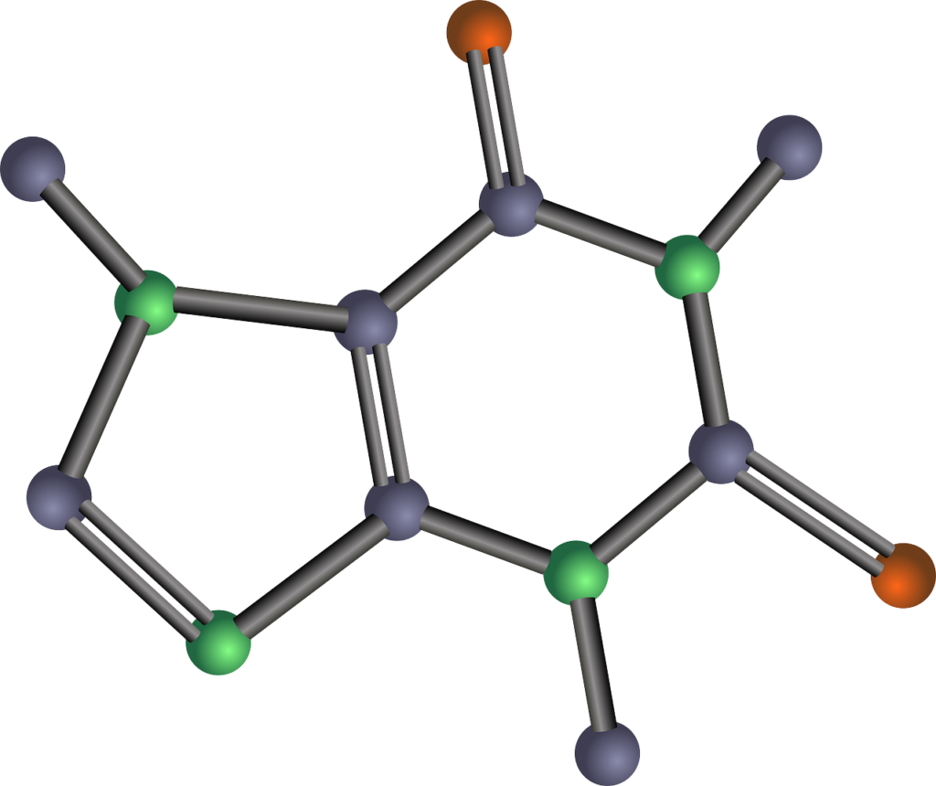 tè deteinato - questa p la molecola di caffeina o teina da eliminare per ottenerlo