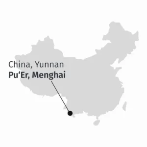 Pu Erh Menghai, mappa della provenienza da Menghai
