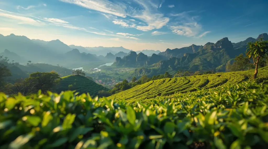 montagne Wuyi montagne Wuyi, panoramica dei luogi dove ha avuto origine il tè Oolong