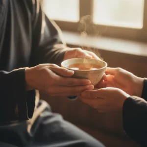 Tè Oolong usato secondo la tradizione per mostrare ospitalità e riconoscenza