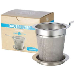 Infusore Tè Acciaio Inox Armonia - Maglia Fine con Coperchio